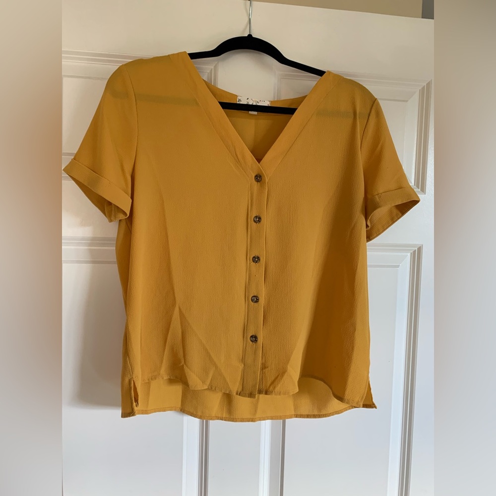 Pink Rose Mustard Top